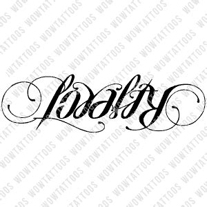 Loyalty / Respect Ambigram Tattoo Instant Download (Design + Stencil) – Wow Tattoos