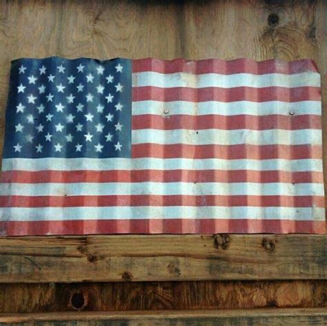 Rustic Metal Flag | Metal flag, Metal american flag, Rustic american flag