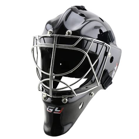 2018 free shipping BLACK/WHITE popular skates hockey goalie helmet with ...