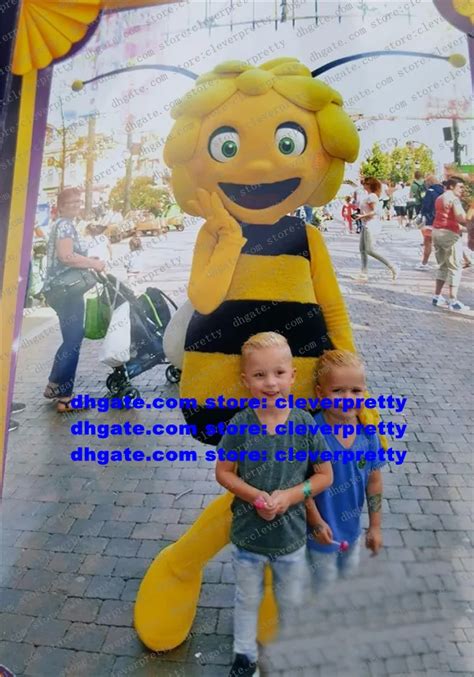 Maya The Bees Bee Honeybee Mascot Costume Adult Cartoon Character Outfit Suit Upmarket Upscale ...