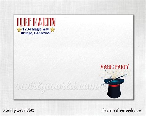 Unique Magic Party Young Magician Birthday Party Invitation Digital Do ...