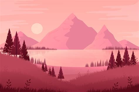 Free Vector | Natural landscape wallpaper for video conferencing