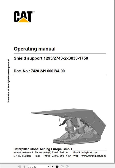 CAT Roof Support RSF Other Operation and Maintenance Manual BI001772 | Auto Repair Manual Forum ...