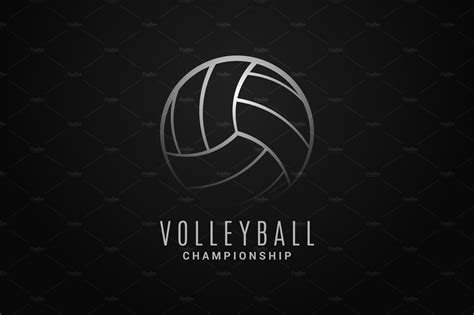 Volleyball ball logo. | Education Illustrations ~ Creative Market