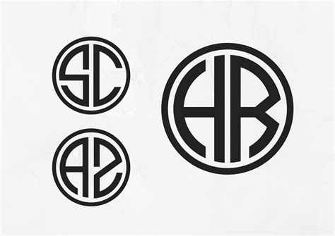 Monogram Svg Circle Monogram Svg Monogram Fonts Monogram | Etsy