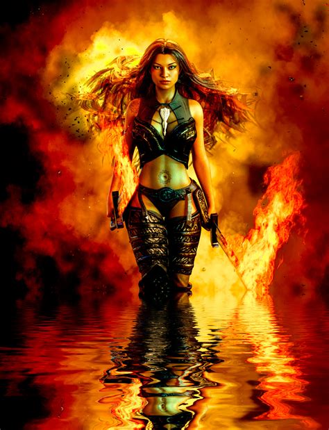 Wallpaper : Samantha Wells, 500px, fire, digital art, fantasy girl 1567x2048 - WallpaperManiac ...