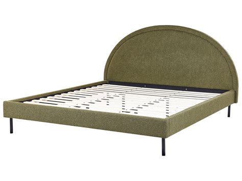 Boucle Bed EU Super King Size Green MARGUT | Beliani.co.uk