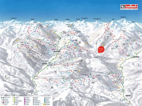 Saalbach Hinterglemm Piste Map / Trail Map