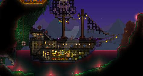 Terraria Pirate Ship Build (updated 1.4.2.1) by christrife on DeviantArt