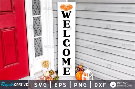 FREE Welcome,Fall Sign Svg Design Graphic by Regulrcrative · Creative ...