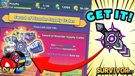 GET NEW S-GRADE WEAPON - SWORD OF DISORDER IN SURVIVOR.io - YouTube