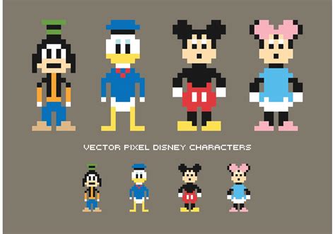 Free Pixel Disney Vector Characters - Download Free Vector Art, Stock Graphics & Images