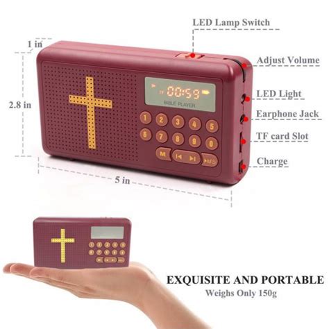 Buy Rechargeable Audio Player Electronic Bible Talking King James Version Bible Audio Player ...