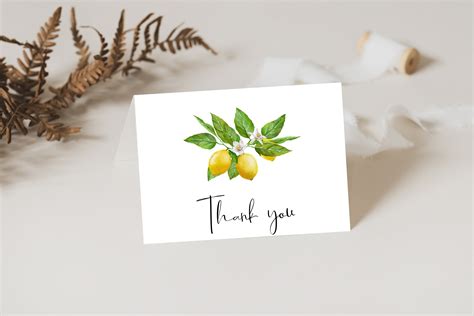 Lemon Citrus Yellow Simple Modern Cursive Thank You Cards - Set of 20 – The Invite Place