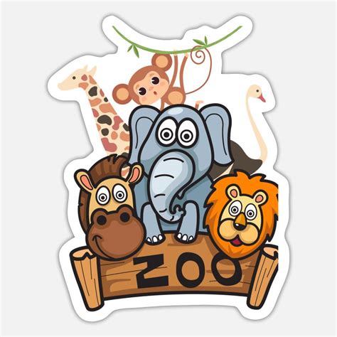 Zoo Animal Stickers | Unique Designs | Spreadshirt