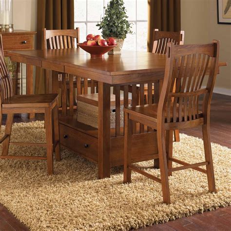 AAmerica Laurelhurst 42" x 56" Rectangular Gathering Table w/ Storage & 16" Leaf | Conlin's ...