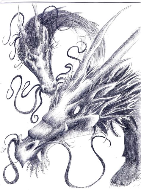 Chinese Dragon Pencil Drawing at GetDrawings | Free download