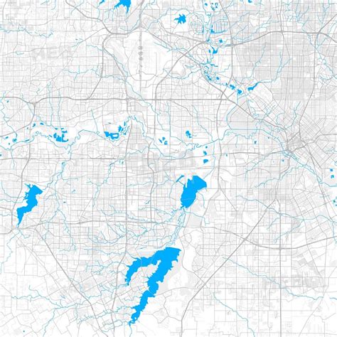 Rich detailed vector map of Grand Prairie, Texas, USA | HEBSTREITS Sketches | Map vector, Map ...