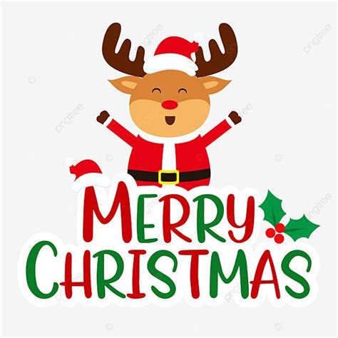 Christmas Reindeer Vector Art PNG, Merry Christmas And Reindeer, Christmas, Reindeer, Noel PNG ...