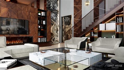 Luxurious Living Rooms With Stairs | Baci Living Room