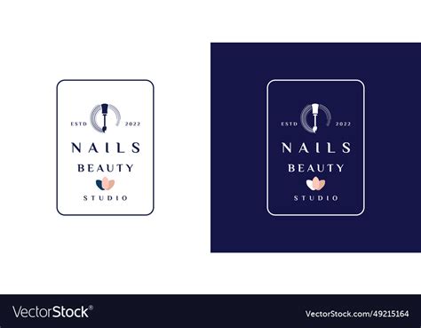 Nail polish logo design element with modern Vector Image