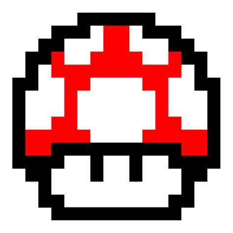 Super Mario Red Mushroom Pixel | Pixel tattoo, Super mario, Retro gaming art