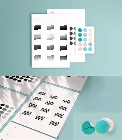 minimalist wall calendar on Behance