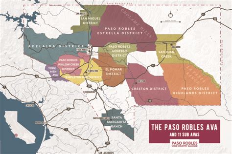 Paso Robles Wine Map - Paso Robles Wine Country Alliance