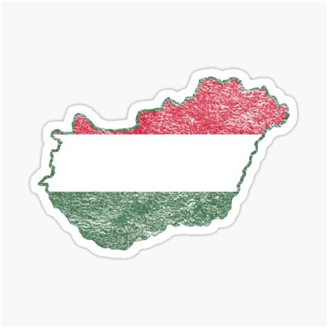 "Hungary Hungarian Flag Map Outline" Sticker for Sale by Bopfpix ...