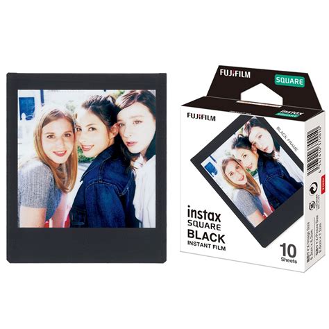 Fujifilm Instax Square Black Frame 10 Sheets Film for Fujifilm instax ...