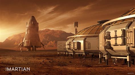 Concept art for The Martian movie | human Mars