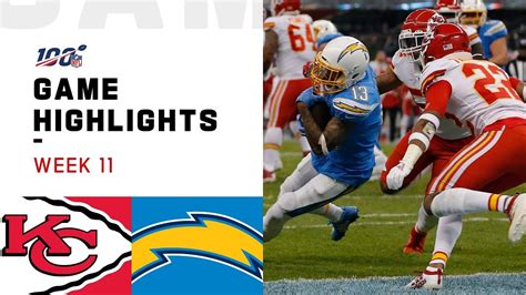 Chiefs vs. Chargers Week 11 Highlights | NFL 2019 - YouTube