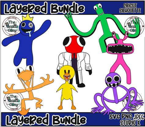 Layered SVG BUNDLE Rainbow Friends Roblox Game Png Jpeg - Etsy