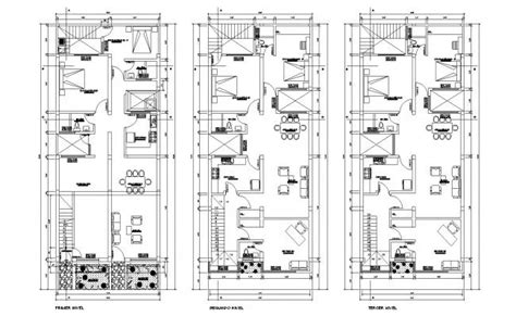 Apartment Building Plans In DWG File