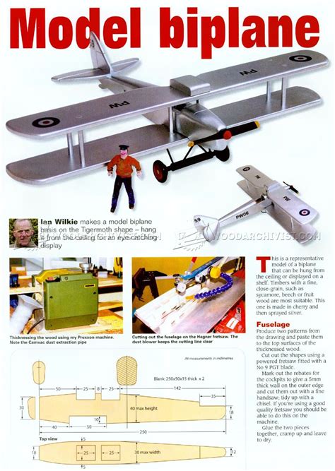 Model Biplane Plans • WoodArchivist