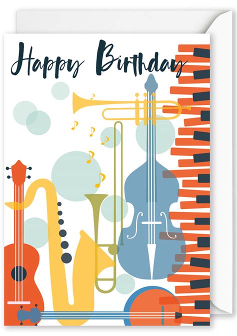 "Happy Birthday" Musical Instruments - cards only