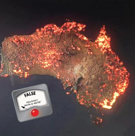 Digital visualization of Australia fires misrepresented as satellite image | PolitiFact Facebook ...