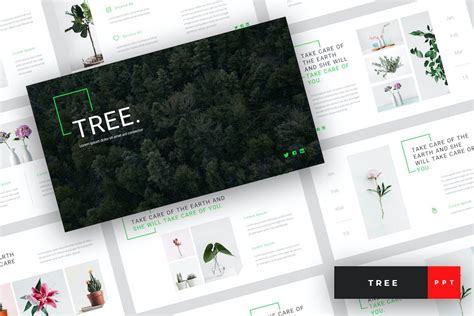 Tree - Green Energy PowerPoint Template - Design Template Place