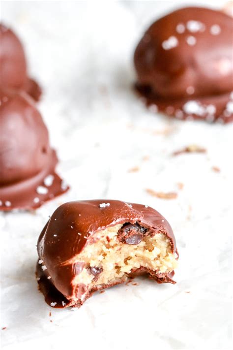 No Bake Tahini Cookie Dough Truffles - The Toasted Pine Nut