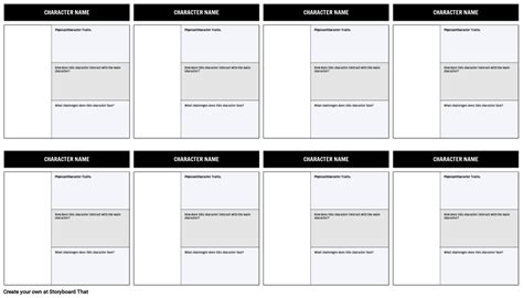 Character Trait Template Spider Map Storyboard - vrogue.co