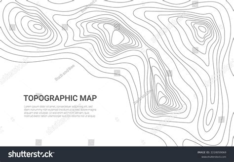 Line Contour Topographic Map Terrain Relief Stock Vector (Royalty Free) 2218059069 | Shutterstock