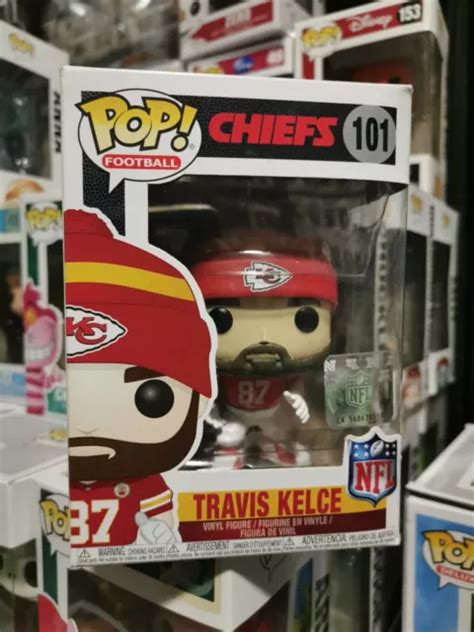 TRAVIS KELCE FUNKO Pop #101 Kansas City Chiefs NFL Vinyl Figure Boxed ...