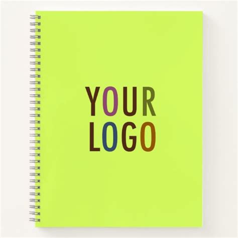 Custom Spiral Notebook Business Logo No Minimum | Zazzle.com