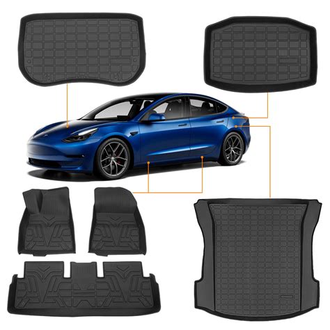 Buy Bomely Fit 2021 2022 Tesla Model 3 Frunk Mat Front Trunk Mats Cargo Liner Floor Mats All ...