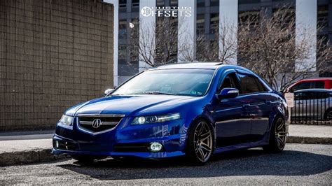 2007 Acura TL with 18x9.5 15 Cosmis Racing Mrii and 215/40R18 Achilles Atr Sport and Coilovers ...