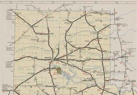 History of Amarillo, Texas: 1939 & 1941 Route Maps of Amarillo & the Panhandle