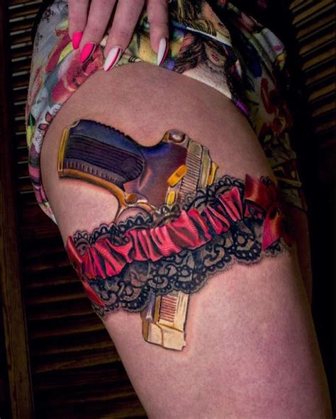 Discover more than 64 garter belt tattoo with gun super hot - in.coedo.com.vn