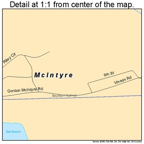 McIntyre Georgia Street Map 1348848