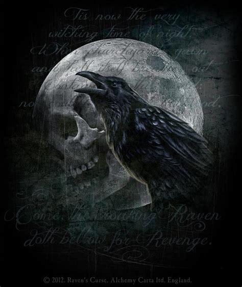 The raven and the skull-moon | Goth | Pinterest | The Raven Raven and ...