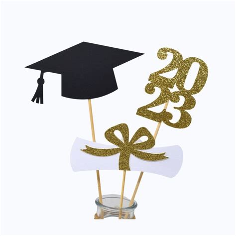 2024 Graduation Decorations, Graduation Centerpiece Sticks, Class of 2024, Graduation Party ...